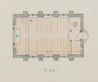 Architect drawing interior plan view